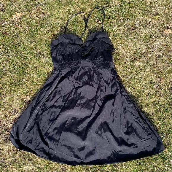 Dainty Black Summer Dress - Picture 4 of 4